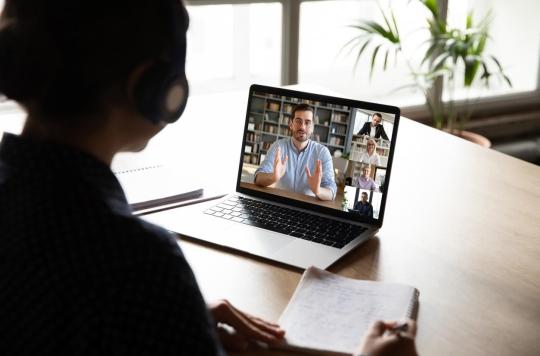 Looking at each other during a video meeting can put you in a bad mood!