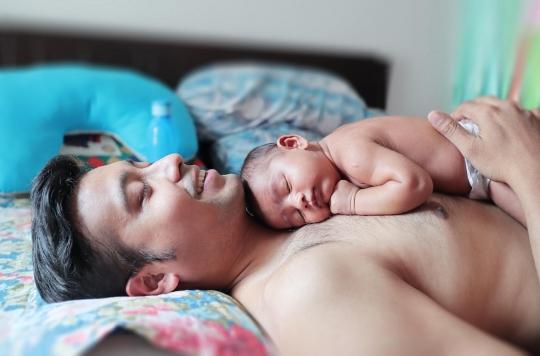 Cesarean section: skin-to-skin with the father has a beneficial effect for the infant